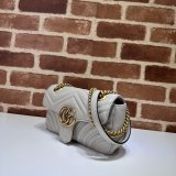Grey GG Marmont 446744 Mini Matelassé Gucci Best Quality Bag