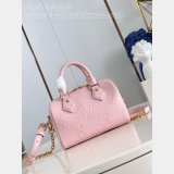 Perfect Pink M47136 Speedy Bandoulière 20 Best Quality Louis Vuitton Bag