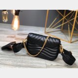 Louis Vuitton Best Quality M56461/M57864 New Wave Multi Pochette  Leather Crossbody