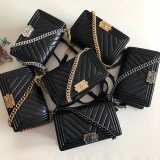 UK CC V Le Boy Top Quality Best Quality Black Bags Lambskin 25cm