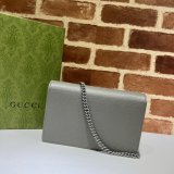 Top Luxury GG Gucci Best Quality 497985 Marmont leather mini Chain Wallets bag
