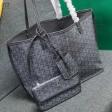 Best Quality Goyard Classic Chevron St. Louis PM Totes Dark grey Bags
