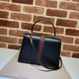 Gucci Black/Cream Ophidia small top handle Best Quality bag