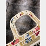 Mini Dior Book Tote Best Quality Oblique Embroidery