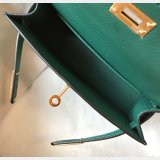 Hermes Mini Kelly Best Quality Army Green Handbag Epsom leather