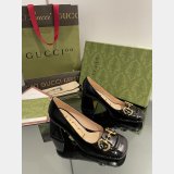Pump Patent Heels Ballet Flat Horsebit Best Quality Gucci Shoes