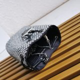Designer Prada Best Quality 1NR016 Crystal Embellished Satin Mini-pouch Bag