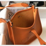 Hermes Bags Best Quality Mini Evelyne Orange