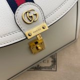 Gucci Black/Cream Ophidia small top handle Best Quality bag
