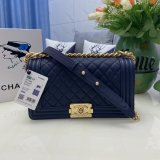 Best Quality CC Le Boy Flap Bag caviar leather 25CM