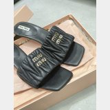 Perfect Luxury Best Quality Miu Miu high heel slippers Shoes