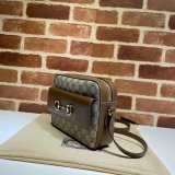 Gucci Best Quality Horsebit 1955 Small Brown or White Leather Shoulder 645454 Bag