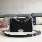 UK CC V Le Boy Top Quality Best Quality Black Bags Lambskin 25cm