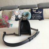 High Quality CC Le Boy Best Quality Best Black Bags lambksin 20cm