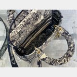 Top Quality Fake Lady Embroidery Canvas Dior 24CM Best Quality Bag