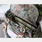 Lady D-Lite Bag Multicolor Lady Dior 24cm Best Quality Paisley Embroidery