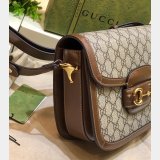 Gucci Best Quality GG Horsebit 1955 shoulder 602204 Brown bag