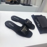 Best Quality Prada Logo cutout White And Black Calfskin leather sandals
