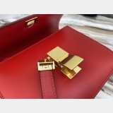 Celine Best Quality Teen Classic Box Red Bag