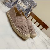 Perfect Dior Best Quality Openwork Embroidery Fisherman Shoes
