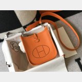 Hermes Bags Best Quality Mini Evelyne Orange