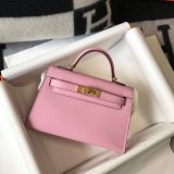 Hermes Outlet 1:1 Best Quality Mini Kelly Pink Handbags