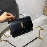 Buy Best Quality YSL Sunset 19cm Bags Online Black