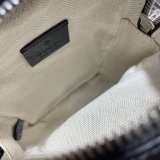 Gucci Knockoff 658553 Luxury GG embossed mini bag in black/white leather