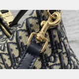 Dior Oblique Jacquard Best Quality 3103 Diortravel Nomad Pouch Blue