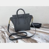 Celine Best Quality Luggage nano shopper handbag Shoulder Gray bag