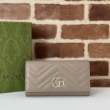 Gucci Best Quality Soft Leather GG Marmont Continental Wallet 443436 Bag
