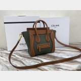 Designer Best Quality Celine Brown/Green Luggage Bags For Sale