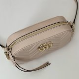 Gucci Best Quality GG Marmont 447632 Pink Shoulder Best Bag