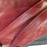 Best Quality YSL NIKI red shopping bag in crinkled vintage leather