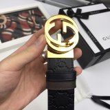 7 Star Gucci 37mm Best Quality Interlocking G-Buckle Leather black Belt
