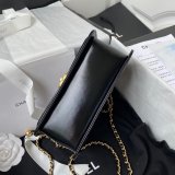 Designer Best Quality Calfskin & Gold-Tone Metal White Mini Flap AS2615 Bag