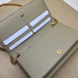 Gucci Best Quality 621892 Horsebit 1955 wallet with chain Top Quality GG Supreme