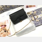 Saddle Woc 22CM Black Best Quality Dior Oblique Jacquard