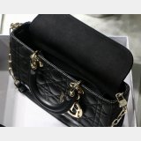 Dior High Quality Best Quality Black/White Lady Dior Cannage Tech Pouch 26cm