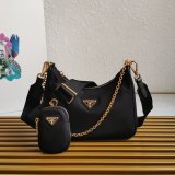 Prada Best Quality Nylon Hobo 1BH204 Knock Off Designer Bag