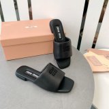 Perfect MiuMiu Bread Slippers Summer Best Quality Sandals
