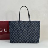 Gucci Tribeca 875236/874745 Tote Dark Blue GG Denim Bag