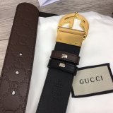 Fake Gucci 37MM Double G leather Best Quality belt