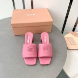 Miu Miu Best Quality Bread Slippers Heel Sandals Shoes