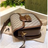 Gucci Best Quality GG Horsebit 1955 shoulder 602204 Brown bag