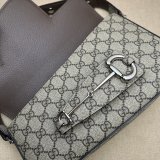 Perfect Gucci Best Quality Horsebit 764155 7 Star 1955 Shoulder Beige Bag