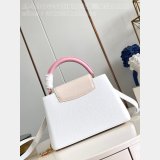Best Quality 1:1 Mirror Louis Vuitton Capucines M48865 White Bags