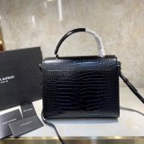 High Quality Best Quality YSL 578000 Cassandra Top Handle Black Bags