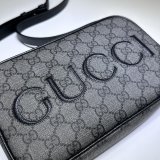 High Fashion Gucci 768391 Shoulder Grey and Black Best Quality Bag
