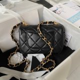 Perfect Copy Top Quality AS4012 Flap Black Best Quality Bag